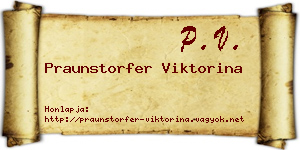 Praunstorfer Viktorina névjegykártya